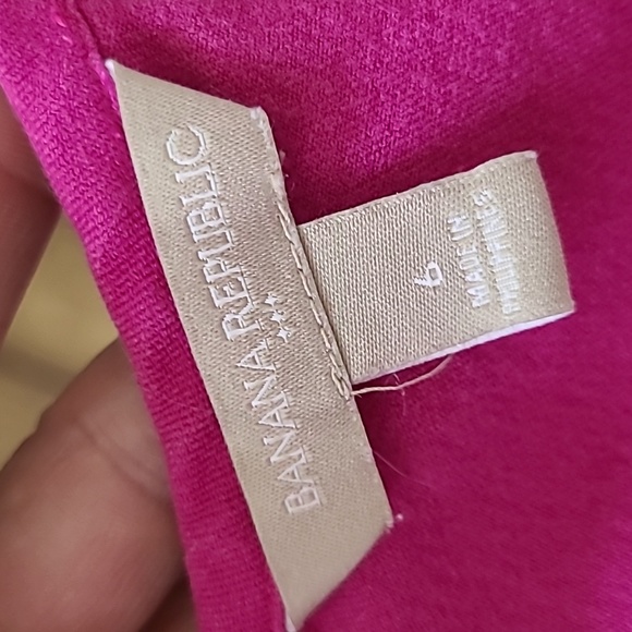 Banana Republic Dress Size 6 Hot Pink Body Con Silhouette Comfort Stretch Barbie - Picture 6 of 7